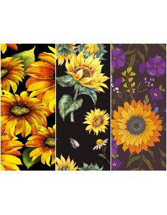 Heko Panels Stoff Panel Wasserdicht Mit 3 Mustern Canvas-Stoff Polyester Stoff Zum Nähen - Blumentmuster