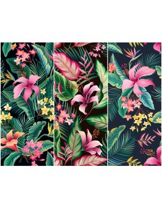 Heko Panels Stoff Panel Wasserdicht Mit 3 Mustern Canvas-Stoff Polyester Stoff Zum Nähen - Blumentmuster