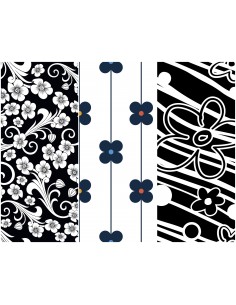 Heko Panels Stoff Panel Wasserdicht Mit 3 Mustern Canvas-Stoff Polyester Stoff Zum Nähen - Blumentmuster