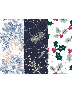 Heko Panels Stoff Panel Wasserdicht Mit 3 Mustern Canvas-Stoff Polyester Stoff Zum Nähen - Blumentmuster