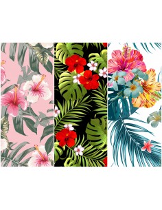 Heko Panels Stoff Panel Wasserdicht Mit 3 Mustern Canvas-Stoff Polyester Stoff Zum Nähen - Blumentmuster