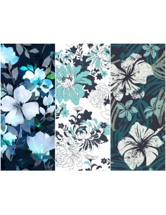 Heko Panels Stoff Panel Wasserdicht Mit 3 Mustern Canvas-Stoff Polyester Stoff Zum Nähen - Blumentmuster