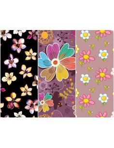 Heko Panels Stoff Panel Wasserdicht Mit 3 Mustern Canvas-Stoff Polyester Stoff Zum Nähen - Blumentmuster