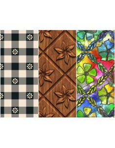 Heko Panels Stoff Panel Wasserdicht Mit 3 Mustern Canvas-Stoff Polyester Stoff Zum Nähen - Blumentmuster