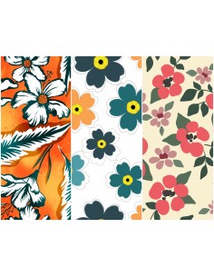 Heko Panels Stoff Panel Wasserdicht Mit 3 Mustern Canvas-Stoff Polyester Stoff Zum Nähen - Blumentmuster