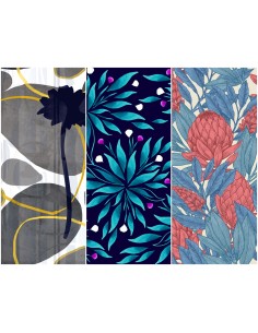Heko Panels Stoff Panel Wasserdicht Mit 3 Mustern Canvas-Stoff Polyester Stoff Zum Nähen - Blumentmuster