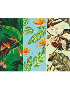 Heko Panels Stoff Panel Wasserdicht Mit 3 Mustern Canvas-Stoff Polyester Stoff Zum Nähen - Blumentmuster
