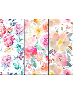 Heko Panels Stoff Panel Wasserdicht Mit 3 Mustern Canvas-Stoff Polyester Stoff Zum Nähen - Blumentmuster
