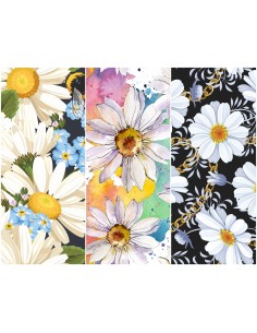 Heko Panels Stoff Panel Wasserdicht Mit 3 Mustern Canvas-Stoff Polyester Stoff Zum Nähen - Blumentmuster