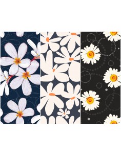 Heko Panels Stoff Panel Wasserdicht Mit 3 Mustern Canvas-Stoff Polyester Stoff Zum Nähen - Blumentmuster