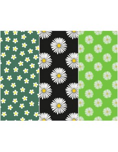 Heko Panels Stoff Panel Wasserdicht Mit 3 Mustern Canvas-Stoff Polyester Stoff Zum Nähen - Blumentmuster