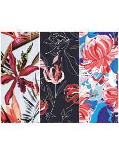 Heko Panels Stoff Panel Wasserdicht Mit 3 Mustern Canvas-Stoff Polyester Stoff Zum Nähen - Blumentmuster