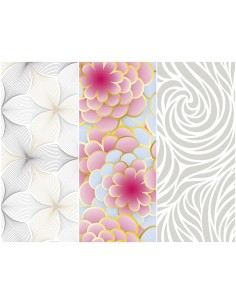 Heko Panels Stoff Panel Wasserdicht Mit 3 Mustern Canvas-Stoff Polyester Stoff Zum Nähen - Abstraktion