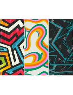 Heko Panels Stoff Panel Wasserdicht Mit 3 Mustern Canvas-Stoff Polyester Stoff Zum Nähen - Abstraktion
