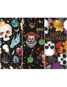 Heko Panels Stoff Panel Wasserdicht Mit 3 Mustern Canvas-Stoff Polyester Stoff Zum Nähen - Halloween