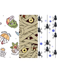 Heko Panels Stoff Panel Wasserdicht Mit 3 Mustern Canvas-Stoff Polyester Stoff Zum Nähen - Halloween