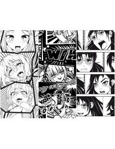 Heko Panels Stoff Panel Wasserdicht Mit 3 Mustern Canvas-Stoff Polyester Stoff Zum Nähen - Manga
