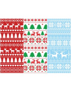 Heko Panels Stoff Panel Wasserdicht Mit 3 Mustern Canvas-Stoff Polyester Stoff Zum Nähen - Weihnachten