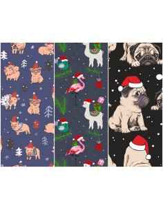 Heko Panels Stoff Panel Wasserdicht Mit 3 Mustern Canvas-Stoff Polyester Stoff Zum Nähen - Weihnachten