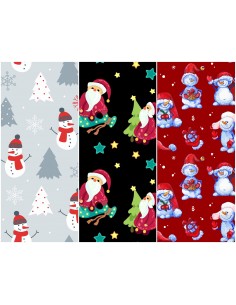 Heko Panels Stoff Panel Wasserdicht Mit 3 Mustern Canvas-Stoff Polyester Stoff Zum Nähen - Weihnachten