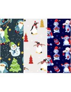 Heko Panels Stoff Panel Wasserdicht Mit 3 Mustern Canvas-Stoff Polyester Stoff Zum Nähen - Weihnachten