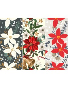 Heko Panels Stoff Panel Wasserdicht Mit 3 Mustern Canvas-Stoff Polyester Stoff Zum Nähen - Weihnachten