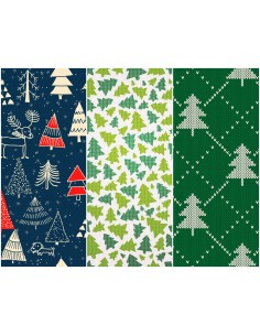 Heko Panels Stoff Panel Wasserdicht Mit 3 Mustern Canvas-Stoff Polyester Stoff Zum Nähen - Weihnachten