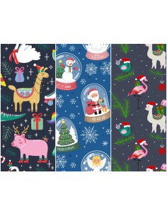 Heko Panels Stoff Panel Wasserdicht Mit 3 Mustern Canvas-Stoff Polyester Stoff Zum Nähen - Weihnachten