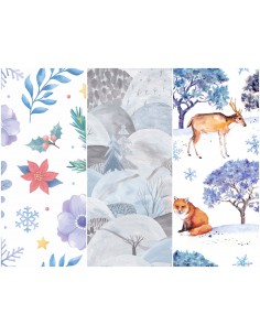Heko Panels Stoff Panel Wasserdicht Mit 3 Mustern Canvas-Stoff Polyester Stoff Zum Nähen - Weihnachten