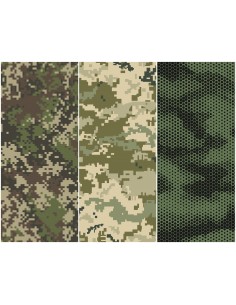 Heko Panels Stoff Panel Wasserdicht Mit 3 Mustern Canvas-Stoff Polyester Stoff Zum Nähen - Camouflage