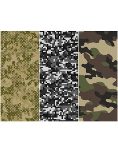 Heko Panels Stoff Panel Wasserdicht Mit 3 Mustern Canvas-Stoff Polyester Stoff Zum Nähen - Camouflage