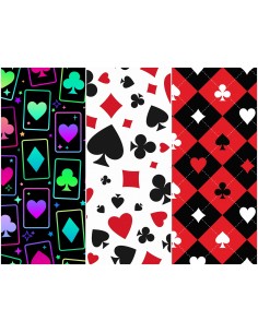 Heko Panels Stoff Panel Wasserdicht Mit 3 Mustern Canvas-Stoff Polyester Stoff Zum Nähen - Casino Mafia