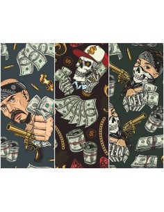 Heko Panels Stoff Panel Wasserdicht Mit 3 Mustern Canvas-Stoff Polyester Stoff Zum Nähen - Casino Mafia