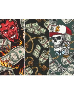 Heko Panels Stoff Panel Wasserdicht Mit 3 Mustern Canvas-Stoff Polyester Stoff Zum Nähen - Casino Mafia