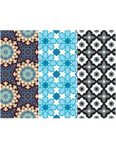 Heko Panels Stoff Panel Wasserdicht Mit 3 Mustern Canvas-Stoff Polyester Stoff Zum Nähen - Dekorativ
