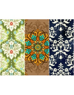 Heko Panels Stoff Panel Wasserdicht Mit 3 Mustern Canvas-Stoff Polyester Stoff Zum Nähen - Dekorativ