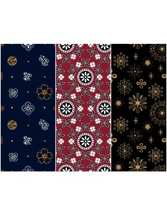 Heko Panels Stoff Panel Wasserdicht Mit 3 Mustern Canvas-Stoff Polyester Stoff Zum Nähen - Dekorativ