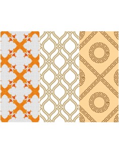Heko Panels Stoff Panel Wasserdicht Mit 3 Mustern Canvas-Stoff Polyester Stoff Zum Nähen - Dekorativ