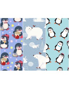 Heko Panels Stoff Panel Wasserdicht Mit 3 Mustern Canvas-Stoff Polyester Stoff Zum Nähen - Kinder