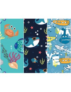 Heko Panels Stoff Panel Wasserdicht Mit 3 Mustern Canvas-Stoff Polyester Stoff Zum Nähen - Kinder