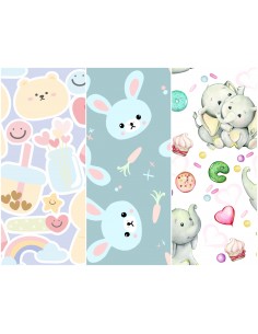 Heko Panels Stoff Panel Wasserdicht Mit 3 Mustern Canvas-Stoff Polyester Stoff Zum Nähen - Kinder