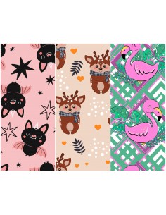 Heko Panels Stoff Panel Wasserdicht Mit 3 Mustern Canvas-Stoff Polyester Stoff Zum Nähen - Kinder
