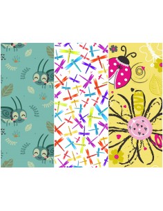Heko Panels Stoff Panel Wasserdicht Mit 3 Mustern Canvas-Stoff Polyester Stoff Zum Nähen - Kinder
