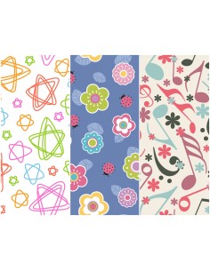 Heko Panels Stoff Panel Wasserdicht Mit 3 Mustern Canvas-Stoff Polyester Stoff Zum Nähen - Kinder