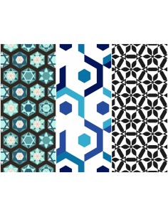 Heko Panels Stoff Panel Wasserdicht Mit 3 Mustern Canvas-Stoff Polyester Stoff Zum Nähen - Kinder