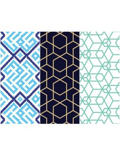 Heko Panels Stoff Panel Wasserdicht Mit 3 Mustern Canvas-Stoff Polyester Stoff Zum Nähen - Kinder