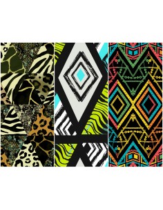 Heko Panels Stoff Panel Wasserdicht Mit 3 Mustern Canvas-Stoff Polyester Stoff Zum Nähen - Kinder
