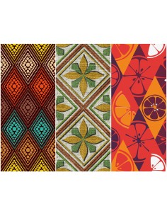 Heko Panels Stoff Panel Wasserdicht Mit 3 Mustern Canvas-Stoff Polyester Stoff Zum Nähen - Kinder