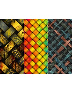 Heko Panels Stoff Panel Wasserdicht Mit 3 Mustern Canvas-Stoff Polyester Stoff Zum Nähen - Kinder
