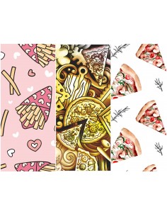 Heko Panels Stoff Panel Wasserdicht Mit 3 Mustern Canvas-Stoff Polyester Stoff Zum Nähen - Food